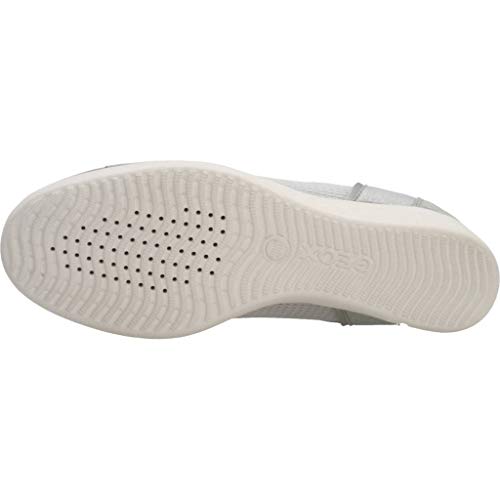 Geox D Stardust B, Zapatillas Mujer, Gris (Lt Grey/Silver C1355), 38 EU