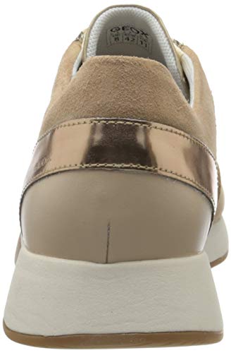 Geox D SUZZIE D, Zapatillas sin Cordones Mujer, Dorado (Dk Skin C8191), 38 EU