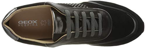 Geox D TABELYA A, Zapatillas Mujer, Negro (Black/Gun C9b1g), 40 EU