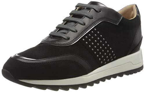 Geox D TABELYA A, Zapatillas Mujer, Negro (Black/Gun C9b1g), 40 EU