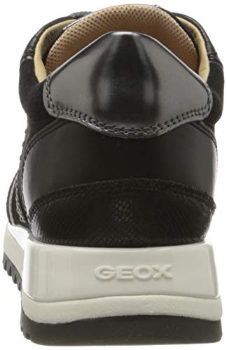 Geox D TABELYA A, Zapatillas Mujer, Negro (Black/Gun C9b1g), 40 EU