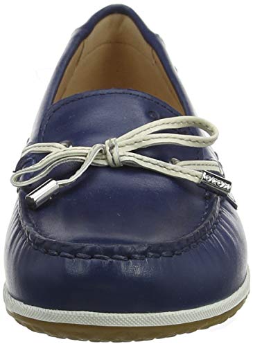 Geox D Vega Moc B, Mocasines Mujer, Azul (Blue/Skin C4ea5), 36,5 EU