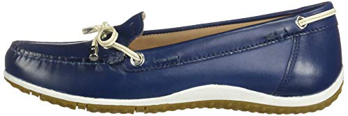 Geox D Vega Moc B, Mocasines Mujer, Azul (Blue/Skin C4ea5), 36,5 EU