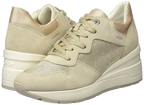 Geox D Zosma C, Zapatillas para Mujer, Beige (Lt Taupe), 39 EU