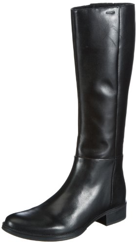 Geox Donna Meldi Stivali, Botas Planas para Mujer, Negro (BLACK C9999), 40 EU