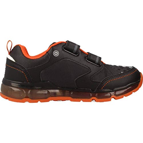Geox J Android Boy A, Zapatilla Baja Niños, Negro (Black/Orange C0038), 31 EU