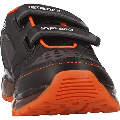 Geox J Android Boy A, Zapatilla Baja Niños, Negro (Black/Orange C0038), 31 EU