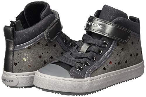 Geox J Kalispera Girl I, Zapatillas Niñas, Gris (Dk Grey C9017), 36 EU