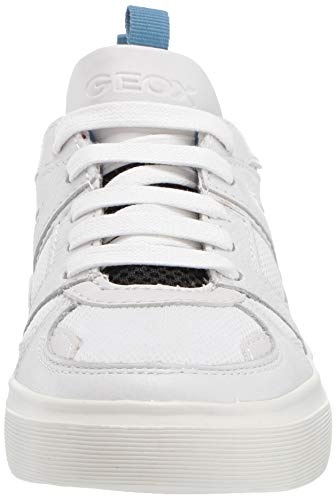 Geox J NETTUNO Boy D, Zapatillas Niños, Blanco (White/Petroleo C1zj4), 33 EU