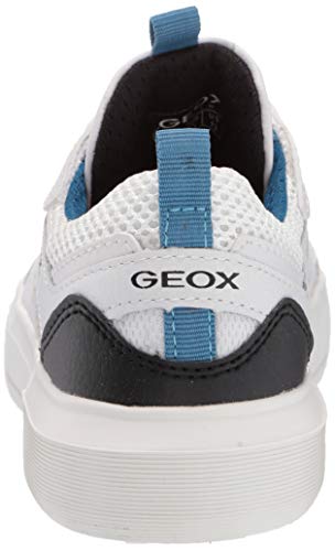 Geox J NETTUNO Boy D, Zapatillas Niños, Blanco (White/Petroleo C1zj4), 33 EU