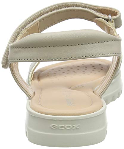 Geox J Sandal Coralie Gir, Sandalias con Punta Abierta Niños, Beige (Beige C5000), 33 EU