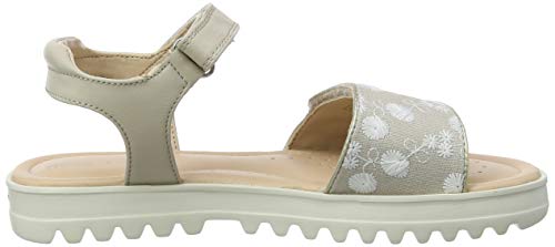 Geox J Sandal Coralie Gir, Sandalias con Punta Abierta Niños, Beige (Beige C5000), 33 EU