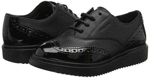 Geox J THYMAR Girl E, Zapatos de Cordones Oxford Niños, Negro (Black), 30 EU