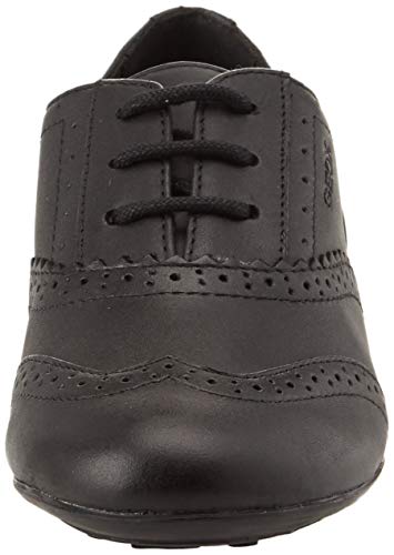 Geox JR Plie' E, Zapatos de Cordones Oxford Mujer, Negro (Black C9999), 40 EU