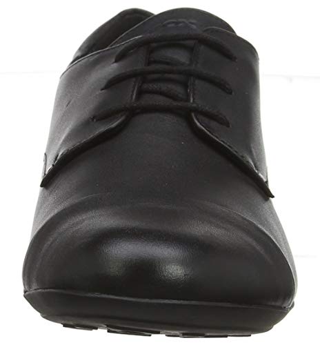 Geox JR Plie' F, Zapatos de Cordones Oxford Mujer, Negro (Black C9999), 37 EU