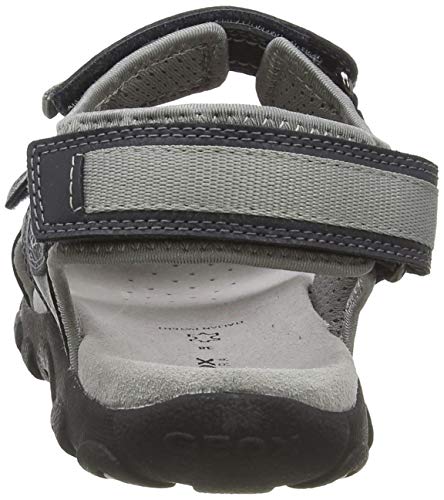 Geox Jr Sandal Strada A, Sandalias con Punta Abierta para Niños, Azul (Navy/Grey C0661), 35 EU