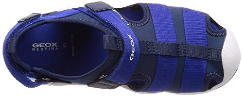 Geox Jr Wader A, Sandalias Punta Cerrada para Niños, Azul (Navy/Royal C4226), 39 EU