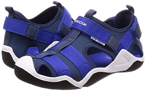 Geox Jr Wader A, Sandalias Punta Cerrada para Niños, Azul (Navy/Royal C4226), 39 EU
