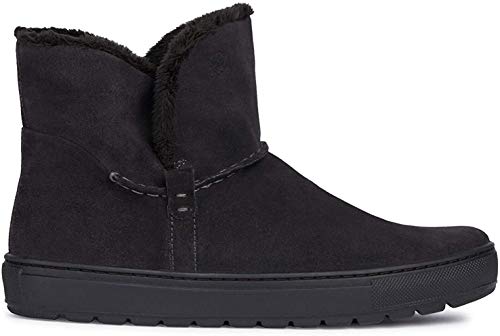 Geox Mujer Botas de Invierno BREEDA, señora Botas,Botas de Invierno,Botas de Piel,Forrado,Caliente,Grau,39 EU / 6 UK