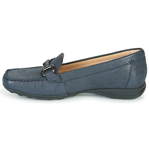 Geox Mujer Mocasines EUXO, señora Zapatillas,Pantuflas,Zapatos Bajos,Zapatos universitarios,Zapatos de Negocios,Removable Insole,Blau,36 EU / 3 UK