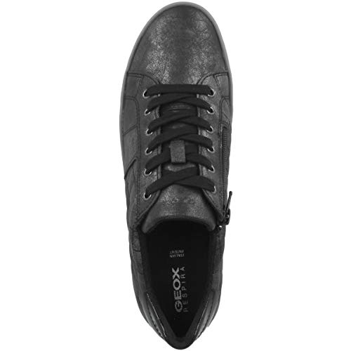 Geox Mujer Zapatos con Cordones BLOMIEE,señora Zapatos Deportivos,Calzado,con Cordones,para Exterior,Deportivo,Removable Insole,Schwarz,38 EU/5 UK