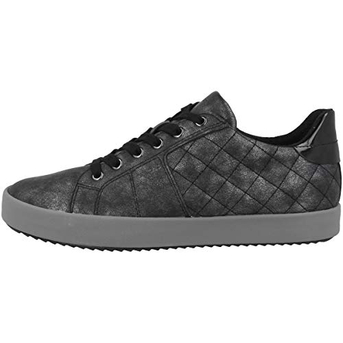 Geox Mujer Zapatos con Cordones BLOMIEE,señora Zapatos Deportivos,Calzado,con Cordones,para Exterior,Deportivo,Removable Insole,Schwarz,38 EU/5 UK