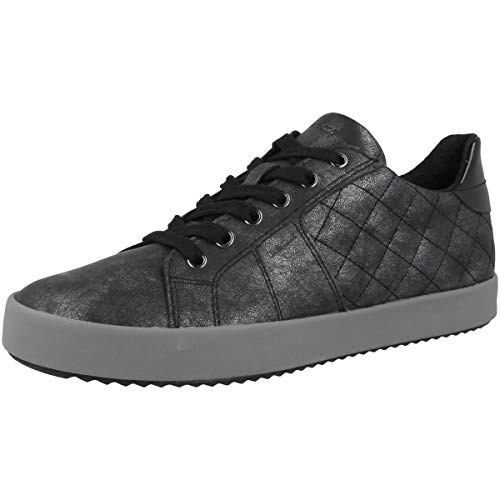 Geox Mujer Zapatos con Cordones BLOMIEE,señora Zapatos Deportivos,Calzado,con Cordones,para Exterior,Deportivo,Removable Insole,Schwarz,38 EU/5 UK