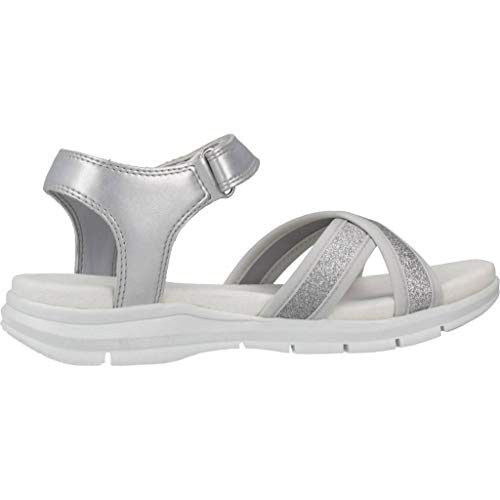 Geox Niñas Sandalias de Vestir J Sandal Sukie Girl, Chica Sandalias para niños, Zapato de Verano,Zapato Casual,Silver,28 EU / 10 UK Child
