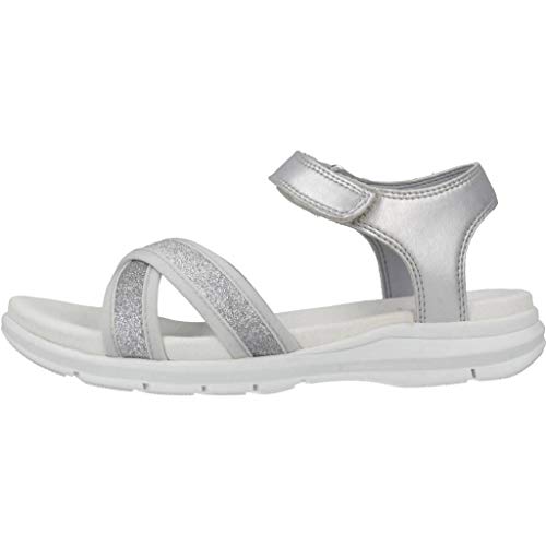 Geox Niñas Sandalias de Vestir J Sandal Sukie Girl, Chica Sandalias para niños, Zapato de Verano,Zapato Casual,Silver,28 EU / 10 UK Child
