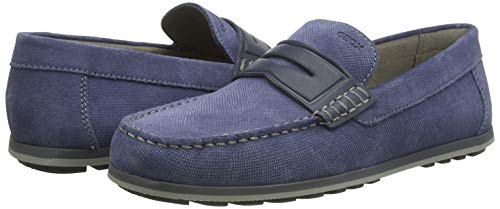 Geox U Mirvin B, Mocasines Hombre, Azul (Lt Avio C4348), 42 EU