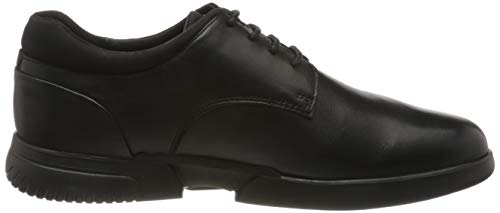 Geox U PRJ 26 A, Oxford Flat Hombre, Negro, 43 EU