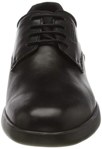 Geox U PRJ 26 A, Oxford Flat Hombre, Negro, 43 EU