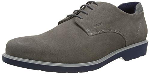 Geox U RAFFAELE B, Zapatos de Cordones Derby Hombre, Gris (Grey C1006), 43 EU