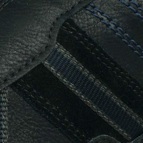 Geox U Ravex B Hombre Zapatillas de Piel Zapatos Casuales Ligeros y transpirables-Black-43
