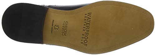 Geox U SAYMORE A, Zapatos de Cordones Oxford Hombre, Negro (Black C9999), 45 EU