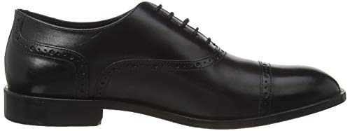 Geox U SAYMORE A, Zapatos de Cordones Oxford Hombre, Negro (Black C9999), 45 EU