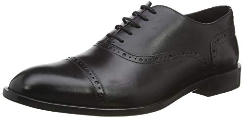 Geox U SAYMORE A, Zapatos de Cordones Oxford Hombre, Negro (Black C9999), 45 EU