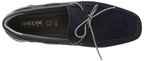 Geox UOMO Snake Mocassino, Mocasines Hombre, Azul (Navy C4002), 42 EU