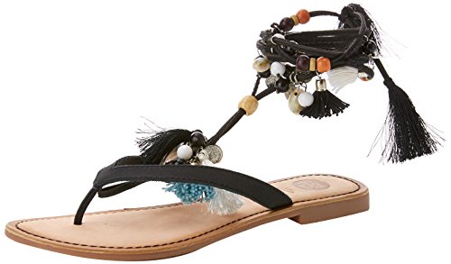 Gioseppo 40656R, Sandalias con Punta Abierta para Mujer, Negro (Black), 38 EU