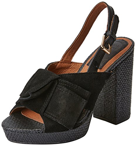 Gioseppo 44086, Zapatos de tacón con Punta Abierta para Mujer, Negro (Black), 37 EU