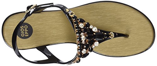 Gioseppo 45107, Sandalias con Punta Abierta para Mujer, Negro (Black), 40 EU