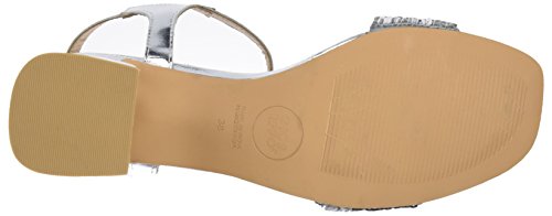 Gioseppo 45283, Zapatos de tacón con Punta Abierta para Mujer, Plateado (Plata), 37 EU