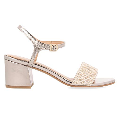 Gioseppo 48778, Sandalias con Punta Abierta para Mujer, Dorado (Oro 000), 36 EU