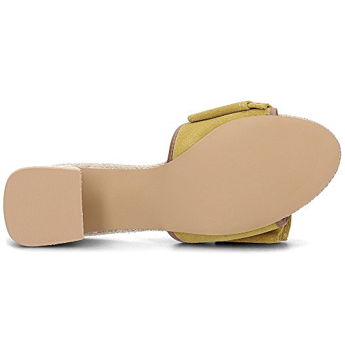 GIOSEPPO Mules Tacón Lazo Mostaza - Color - Mostaza, Talla Zapatos Mujer - 36