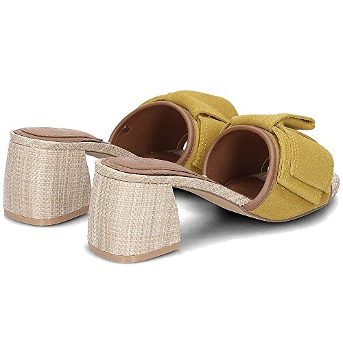 GIOSEPPO Mules Tacón Lazo Mostaza - Color - Mostaza, Talla Zapatos Mujer - 36