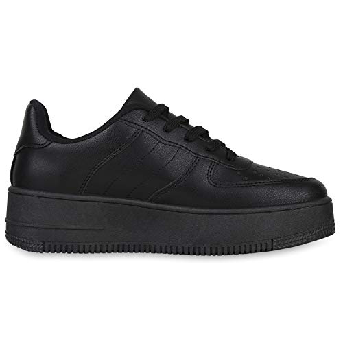 Giralin Zapatillas de plataforma para mujer con suela de perfil, color Negro, talla 37 EU