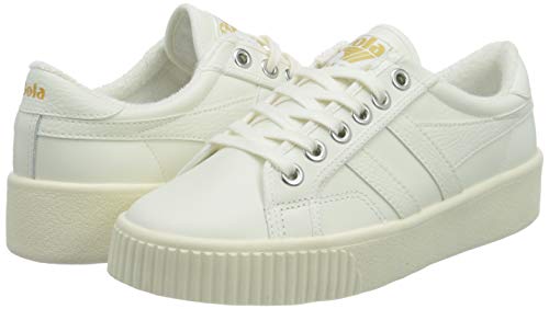 Gola Baseline Mark Cox Leather, Zapatillas Mujer, Blanco Roto, 38 EU