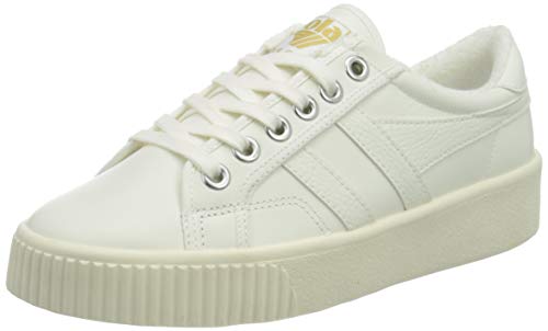 Gola Baseline Mark Cox Leather, Zapatillas Mujer, Blanco Roto, 38 EU