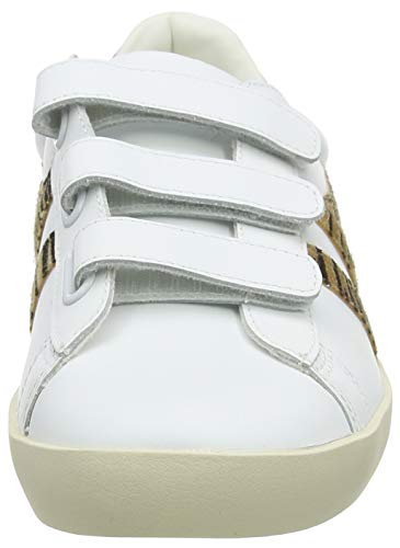 Gola Nova Velcro Safari, Zapatillas Mujer, Tigre Blanco Caliente Coral, 40 EU