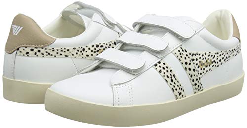 Gola Nova Velcro Safari, Zapatillas Mujer, White Cheetah Nude, 41 EU